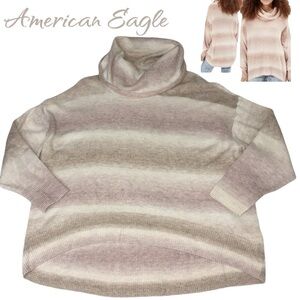 American Eagle Cowl Neck Pullover Lightweight Tunic Knit Sweater Top Women’s XL